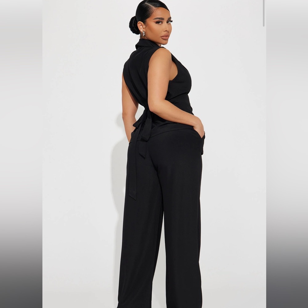 NEW: Fashion Nova The Ericka Vest & Pant Set in Black
